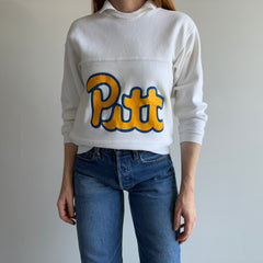 1980s University of Pittsburg Polo Sweatshirt