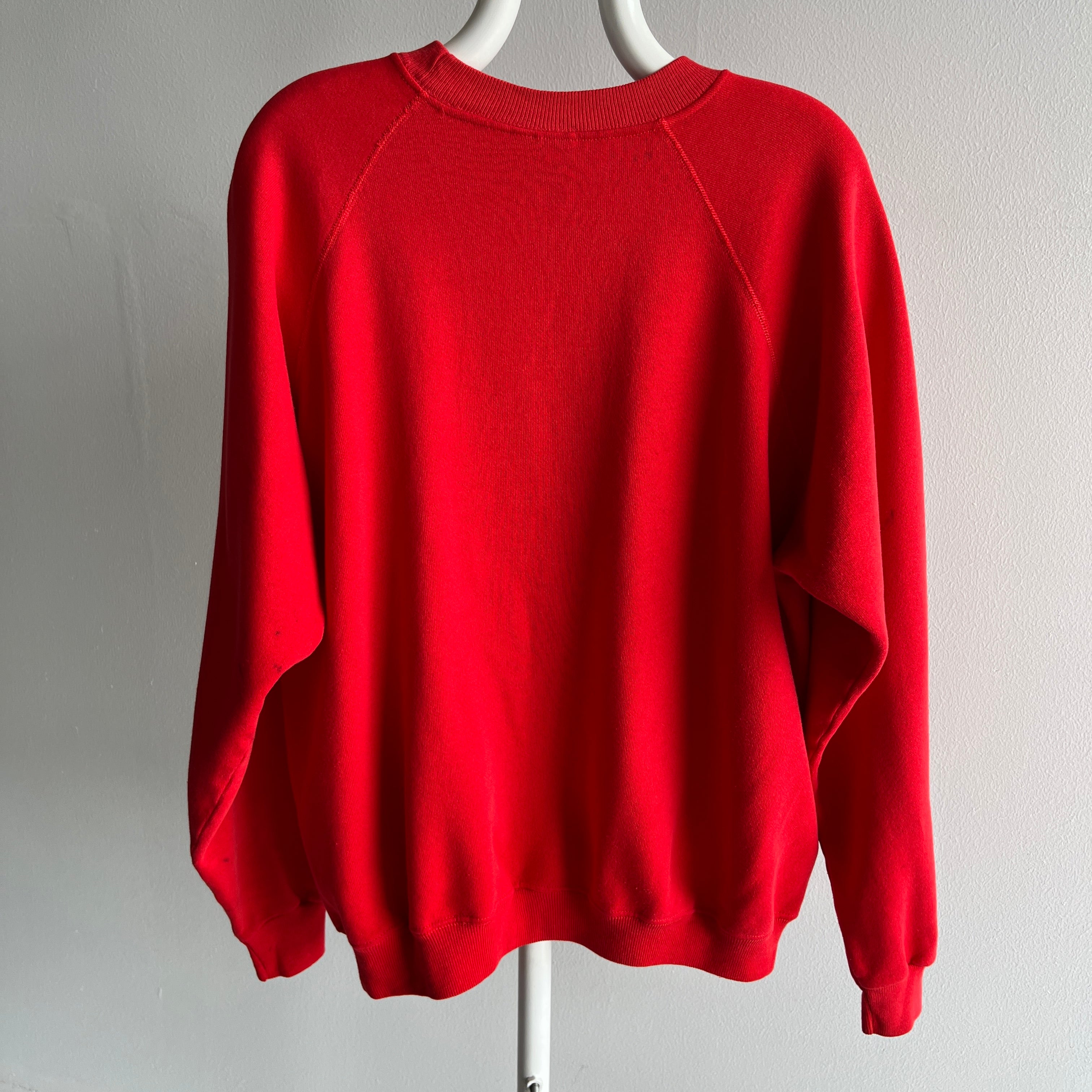 1980s Kappa Alpha Red & Gold Ball Sweatshirt - WOWZA