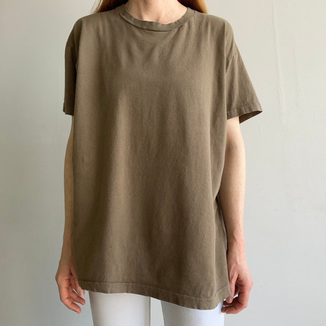 1980s Army Brown Cotton T-Shirt