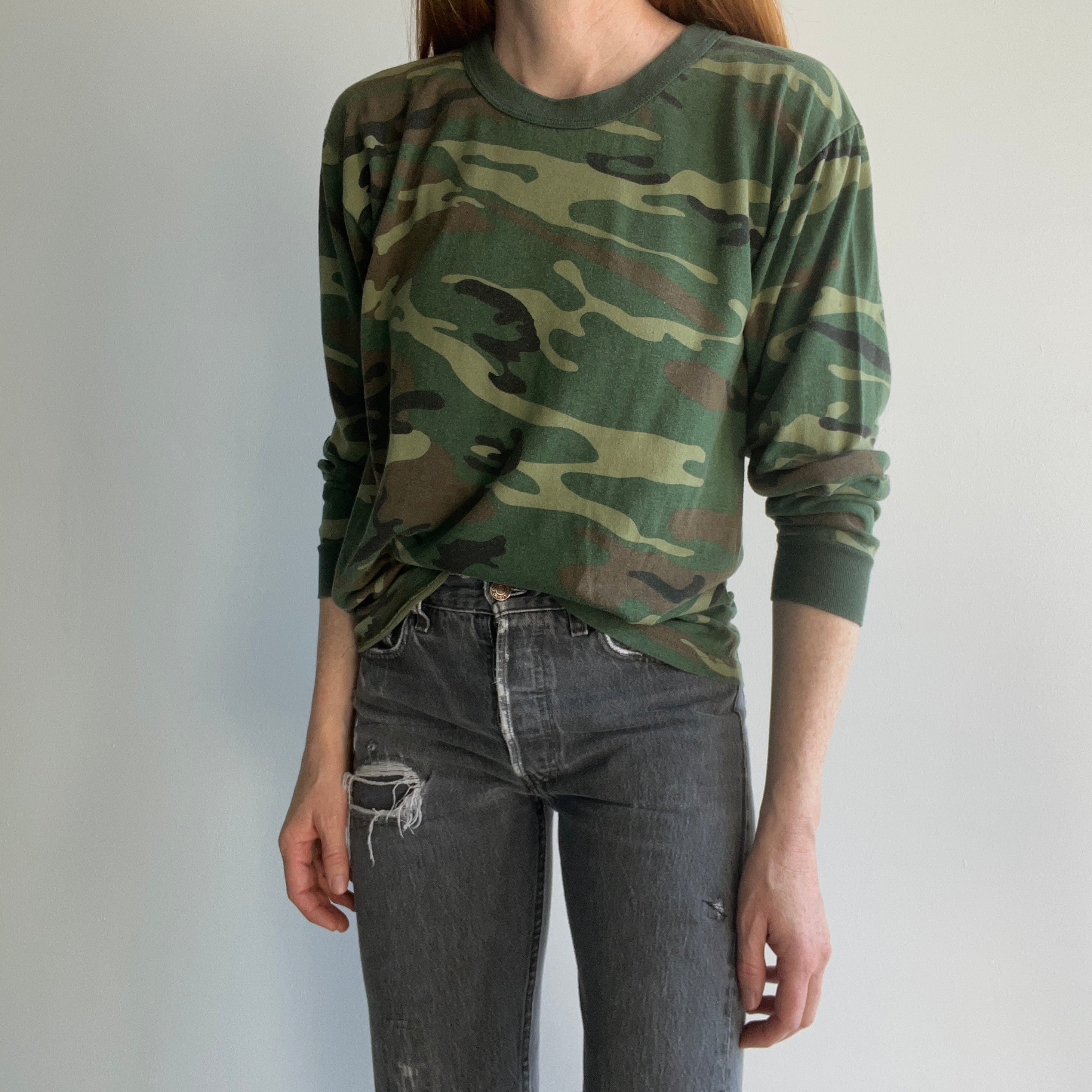 1980s Camo Long Sleeve Shirt