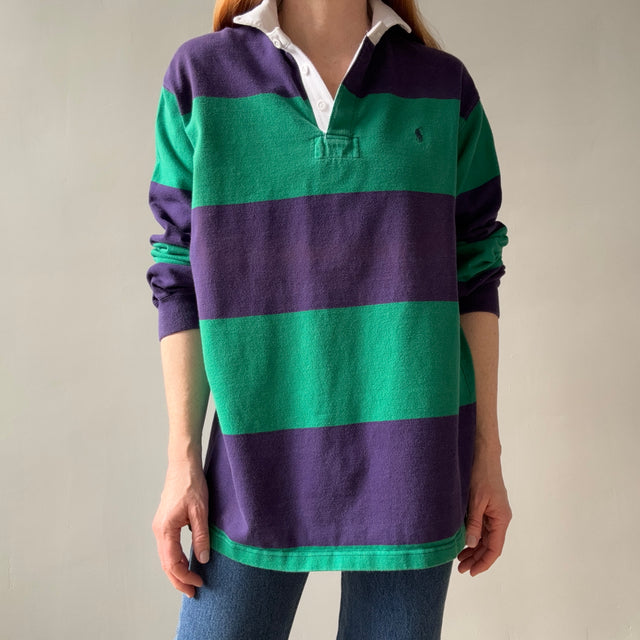 1980s Classically Awesome Ralph Lauren Medium Weight - Green and Purple