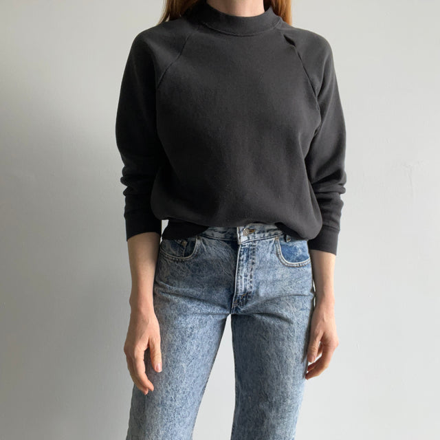 1980s Faded Blank Black FOTL Sweatshirt
