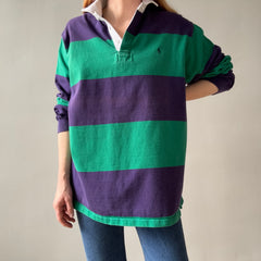 1980s Classically Awesome Ralph Lauren Medium Weight - Green and Purple