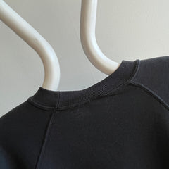 1980s Blank Black Raglan by Jerzees 2X