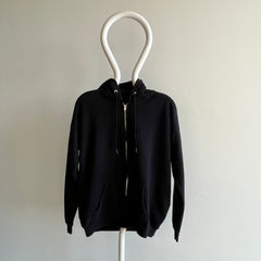 1980s Blank Black Hoodie - So Soft and So Good