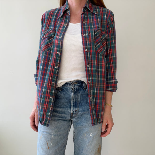 1970s Cotton Snap Front Flannel - So Good