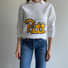 1980s University of Pittsburg Polo Sweatshirt