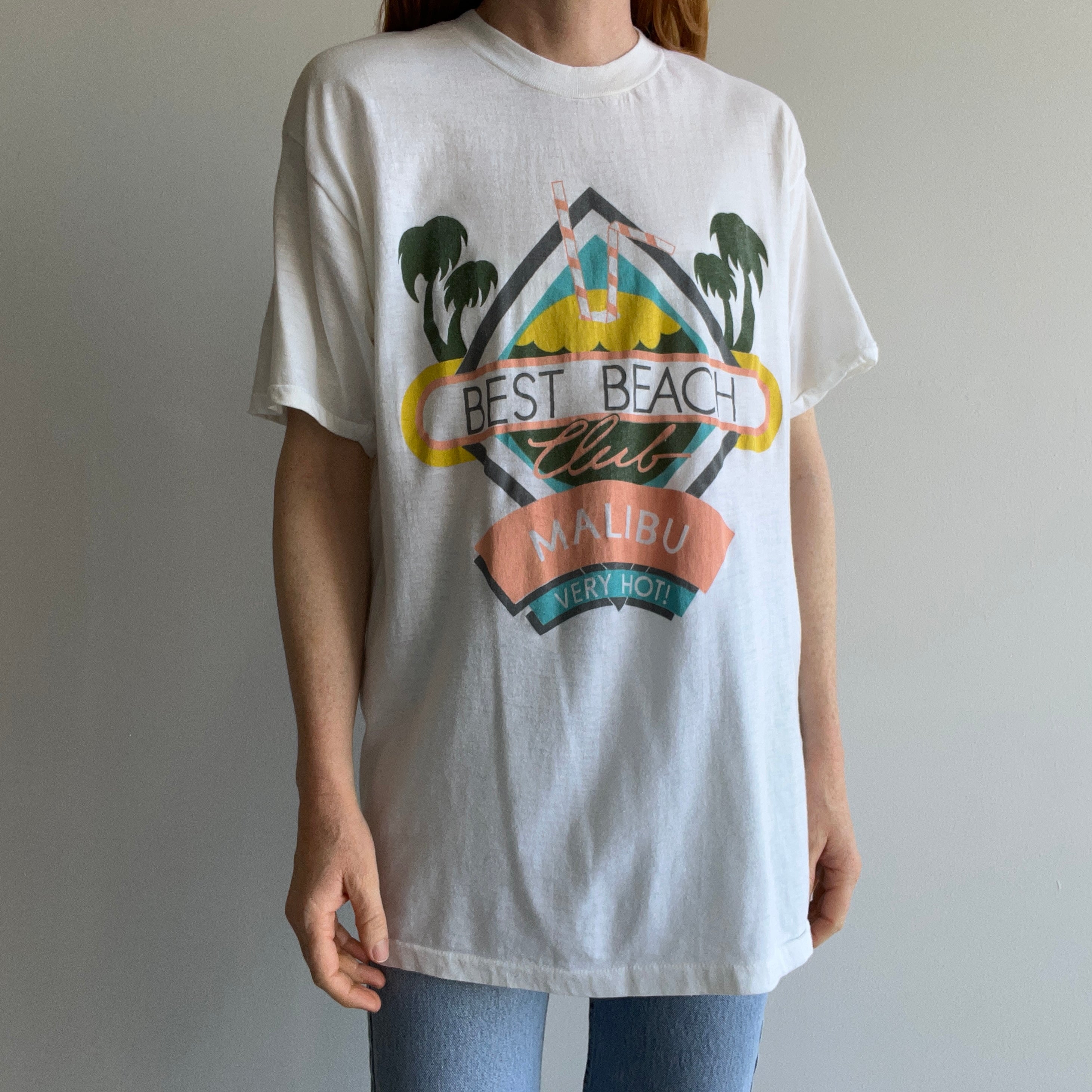 1980s Best Beach Club Malibu Very Hot T-Shirt