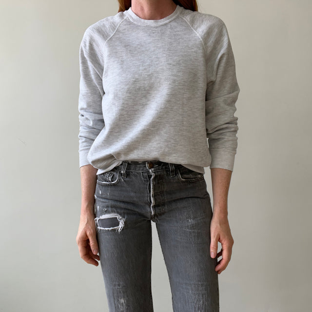 1980s Blank Grey Sweatshirt