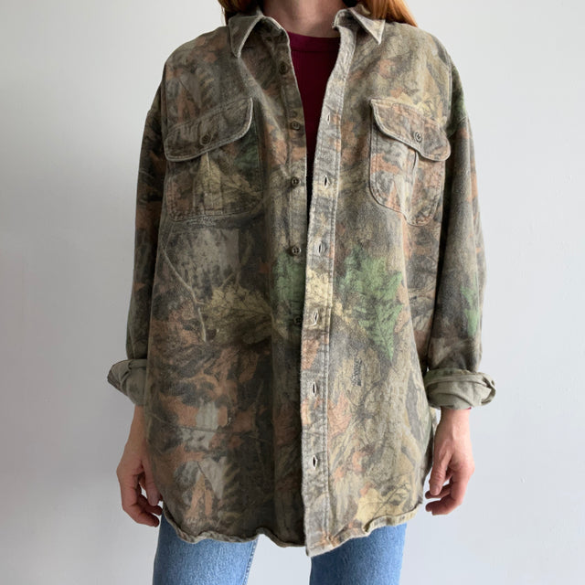 1990s Cabela's Tree Camo Structured Flannel