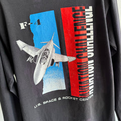 1980s Kennedy Space Center NASA F4 Long Sleeve T-Shirt with Sun Fading