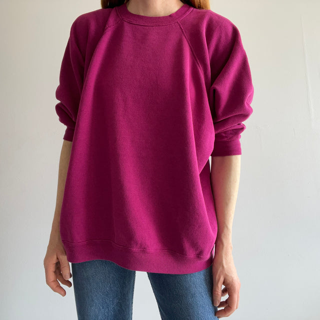 1990s Magenta Hanes Her Way (Very) Relaxed Fit Sweatshirt