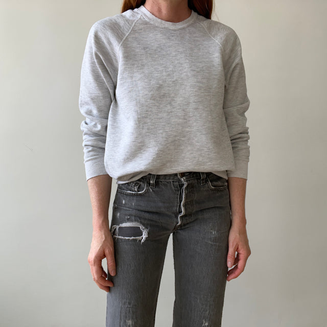 1980s Blank Grey Sweatshirt