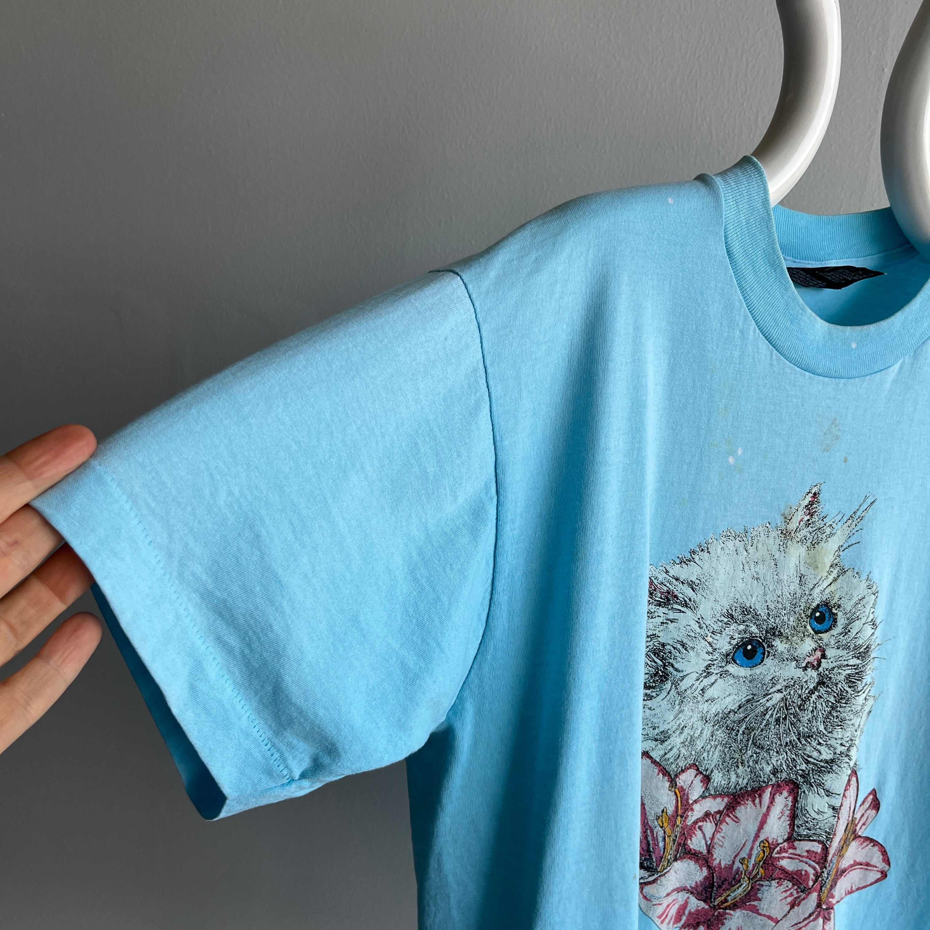 1980s Stained Cat Icon T-Shirt