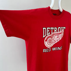 1980s Detroit Red Wings Hockey T Shirt