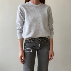 1980s Blank Grey Sweatshirt