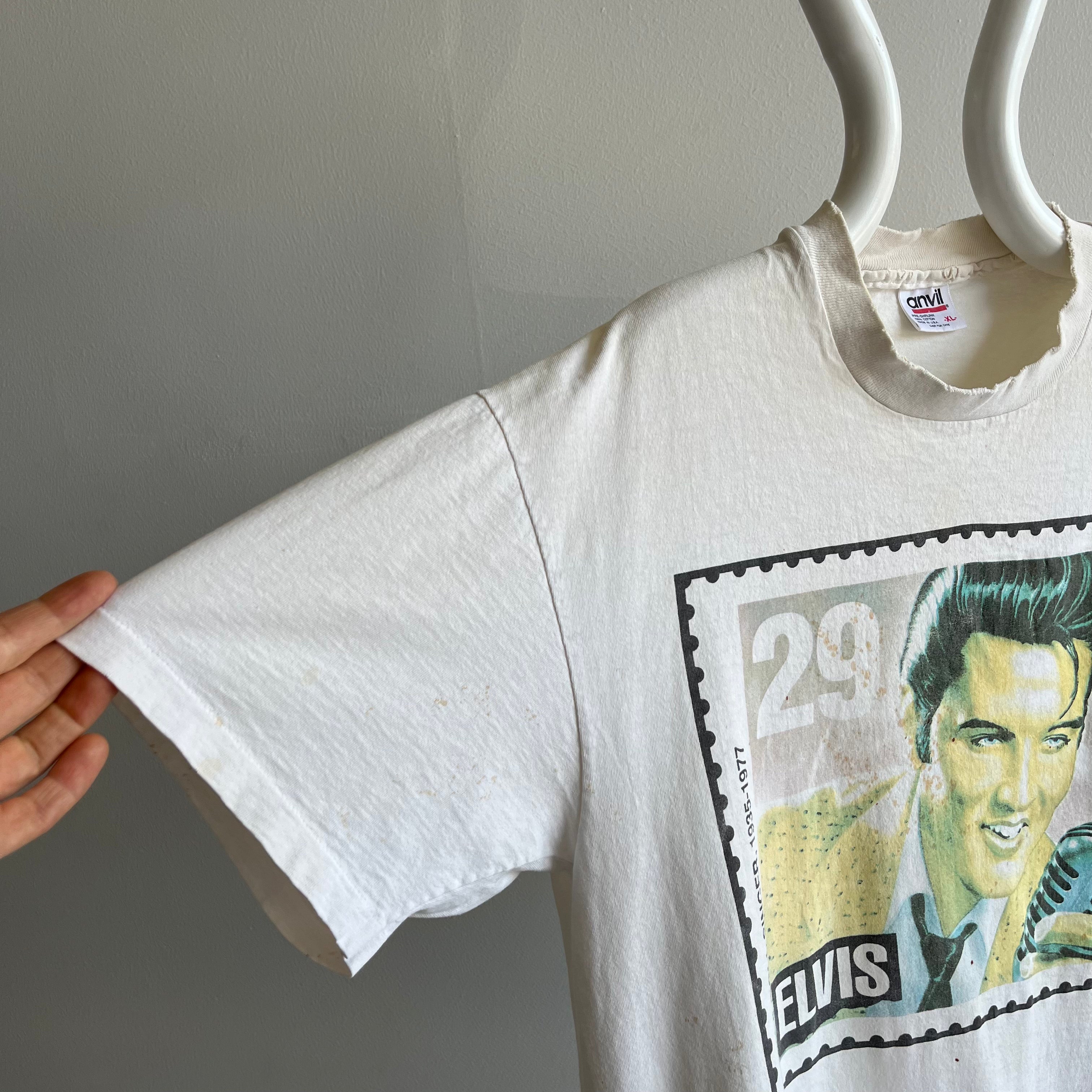 1992 Epically Thrashed and Stained Elvis T-Shirt