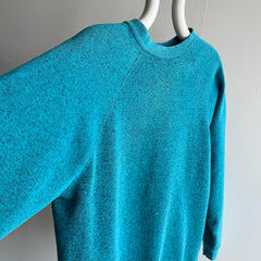 1980s Heather Turquoise Sweats Appeal by Tultex Sweatshirt - Above Average