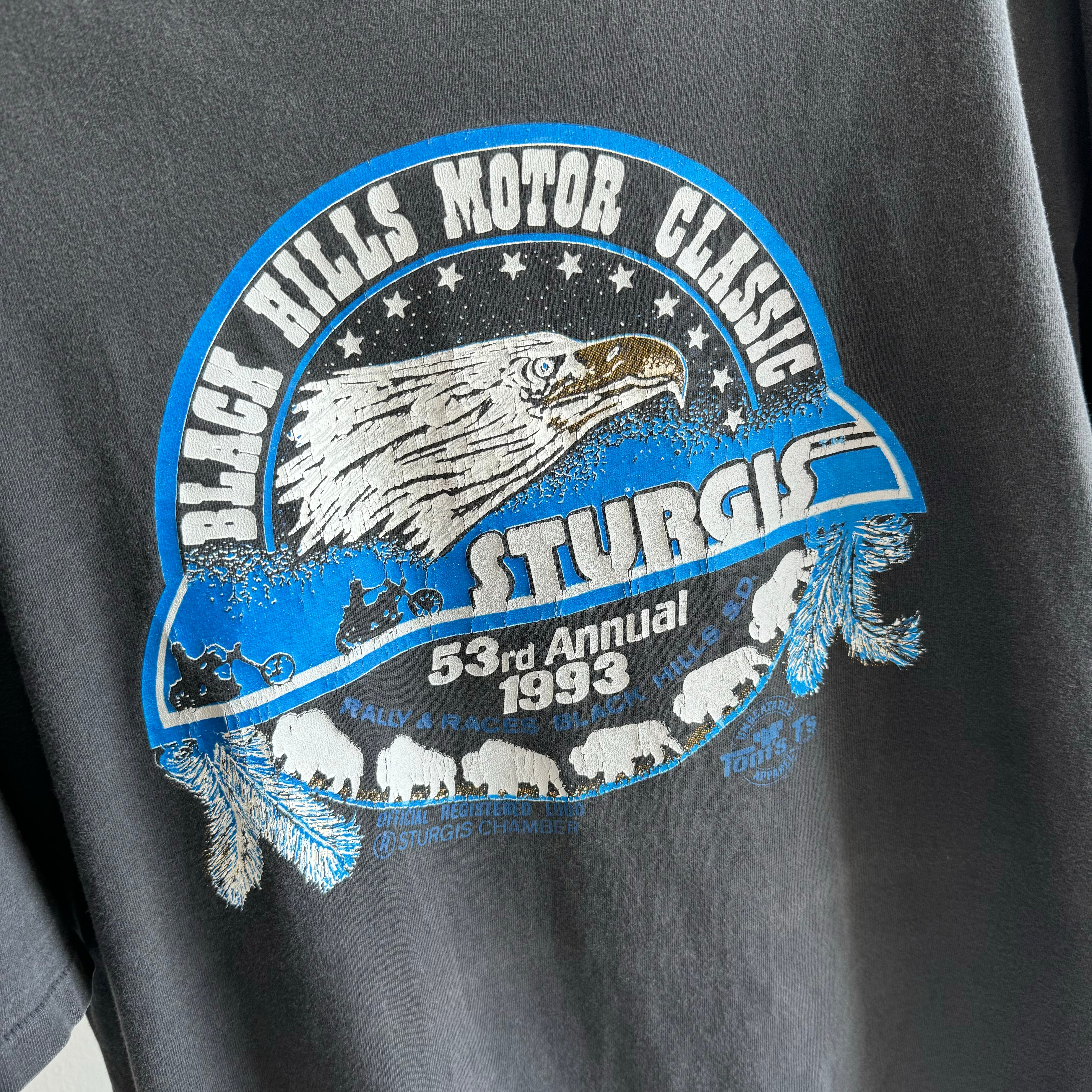 1993 Sturgis Front and Back T-Shirt - Collectible