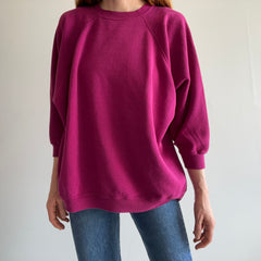 1990s Magenta Hanes Her Way (Very) Relaxed Fit Sweatshirt