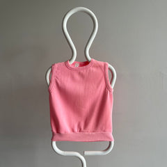 1980s Never WOrn Pale Pink Sweatshirt Vest - Swoon