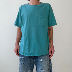 T-shirt teinté de peinture noire vierge des années 00