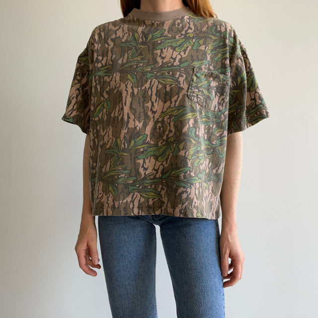 1990s Super Boxy Moss Oak Hunting Camo Pocket T-Shirt (Personal Collection)