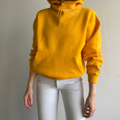 1980s Mustard/Marigold Yellow Pullover Hoodie