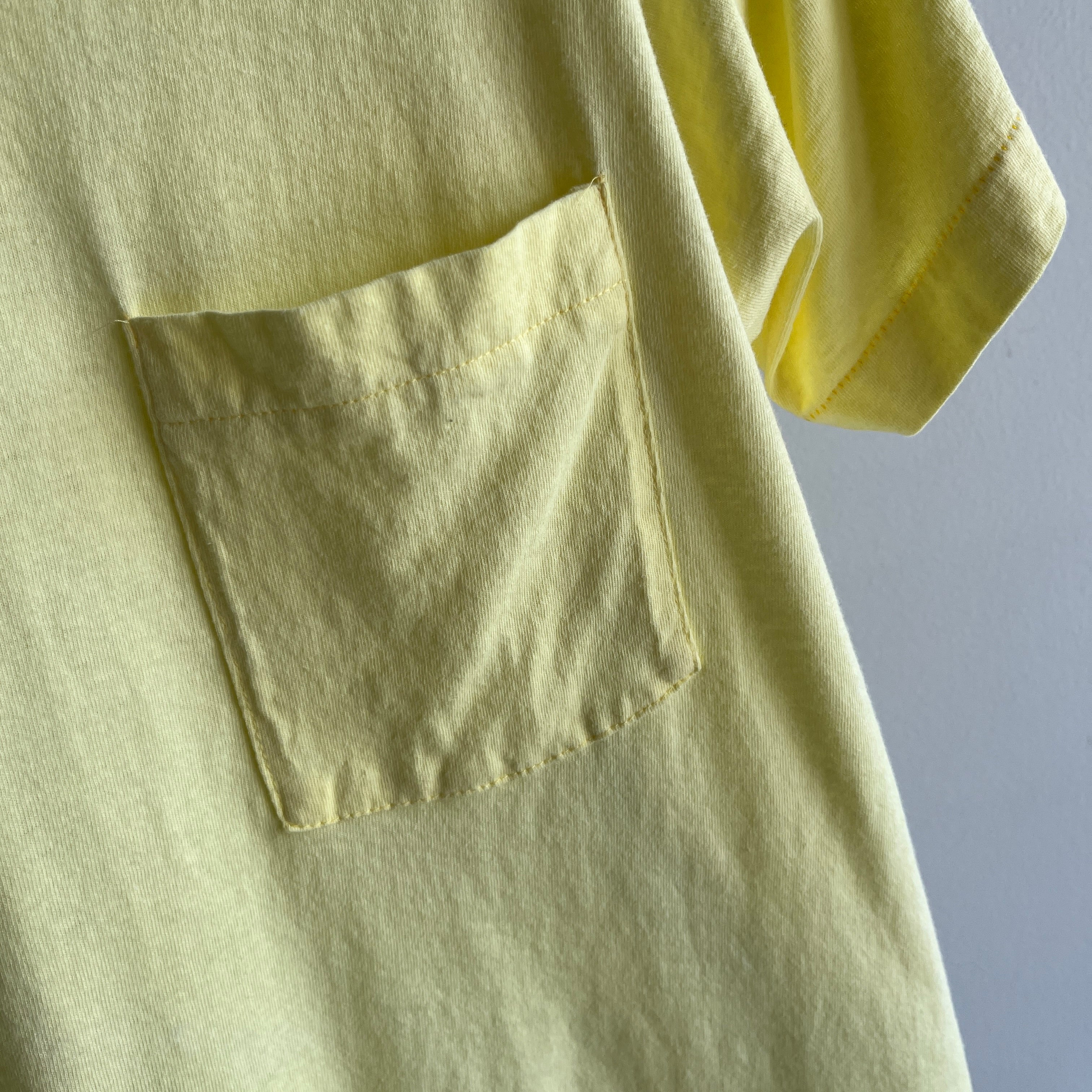 1980s Lemon Meringue FOTL Selvedge Pocket T-Shirt