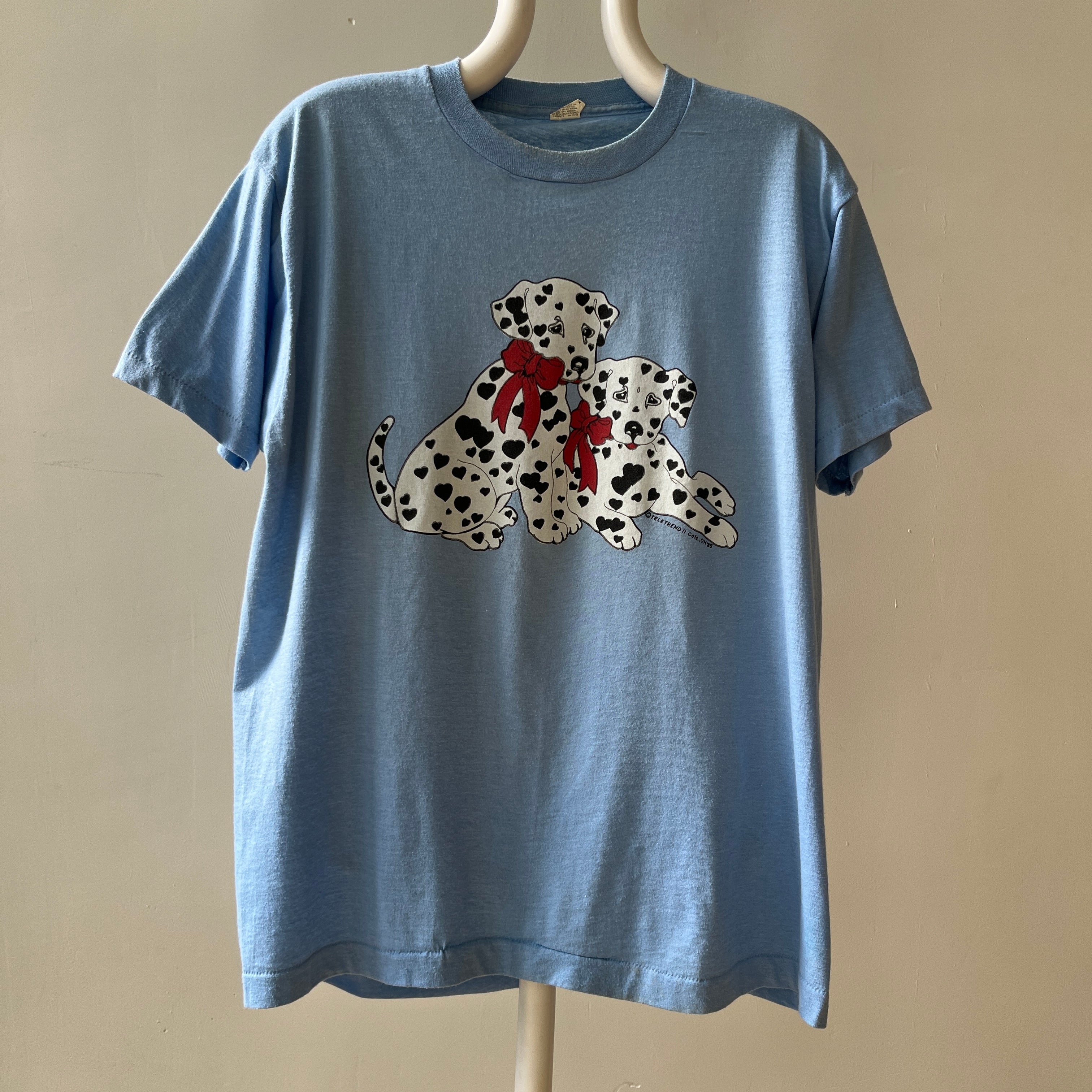 1985 Dalmatian Puppy Hearts T Shirt