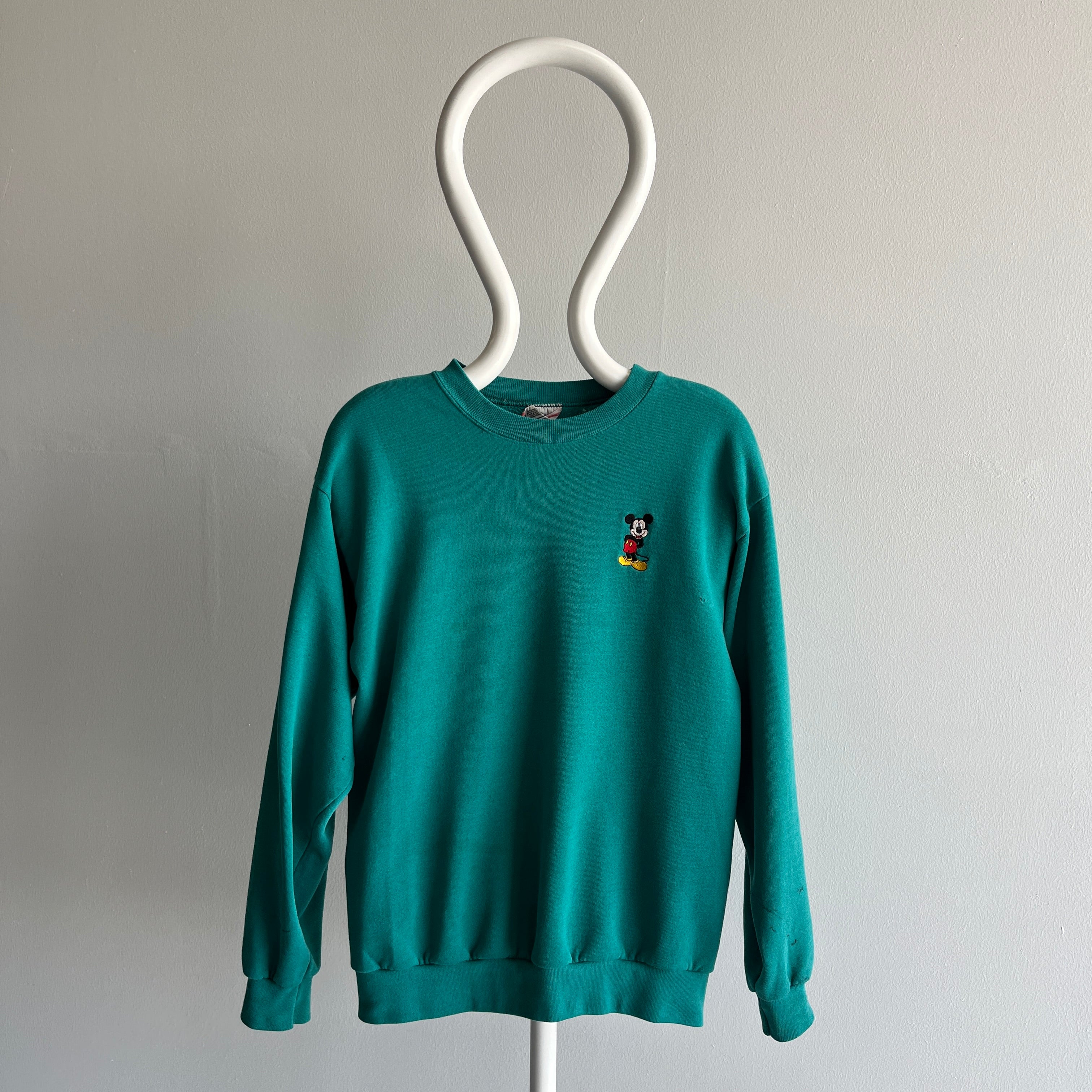 1980/90s Mickey Mouse Sweatshirt with Faint Staining