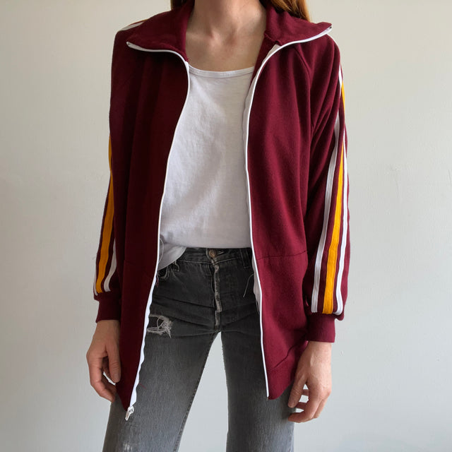 1970s USC Themed Mock Neck Track Zip Up by Sears