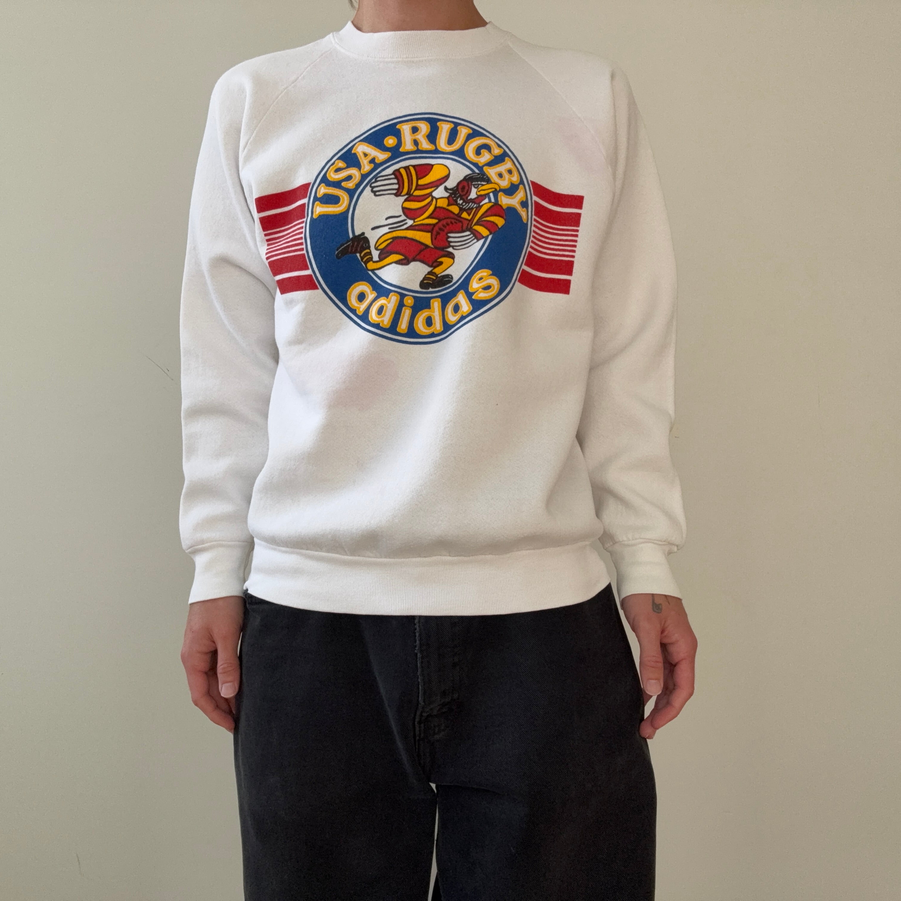 1980s USA Rugby Adidas Sweatshirt