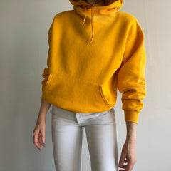 1980s Mustard/Marigold Yellow Pullover Hoodie