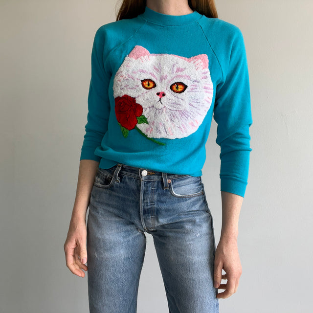 1980s Cat DIY Sweatshirt Size XS - Ummmmm