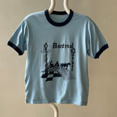 1970s Baby Blue Montreal Quebec Ringer T Shirt