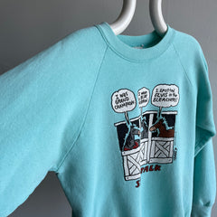 1993 or 1983? Stall Talk - Horsey Humor Sweatshirt with Stains