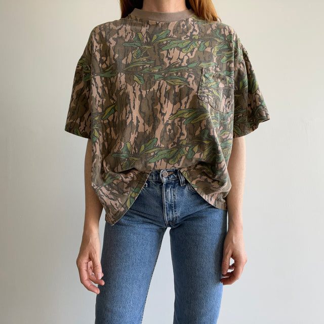 1990s Super Boxy Moss Oak Hunting Camo Pocket T-Shirt (Personal Collection)