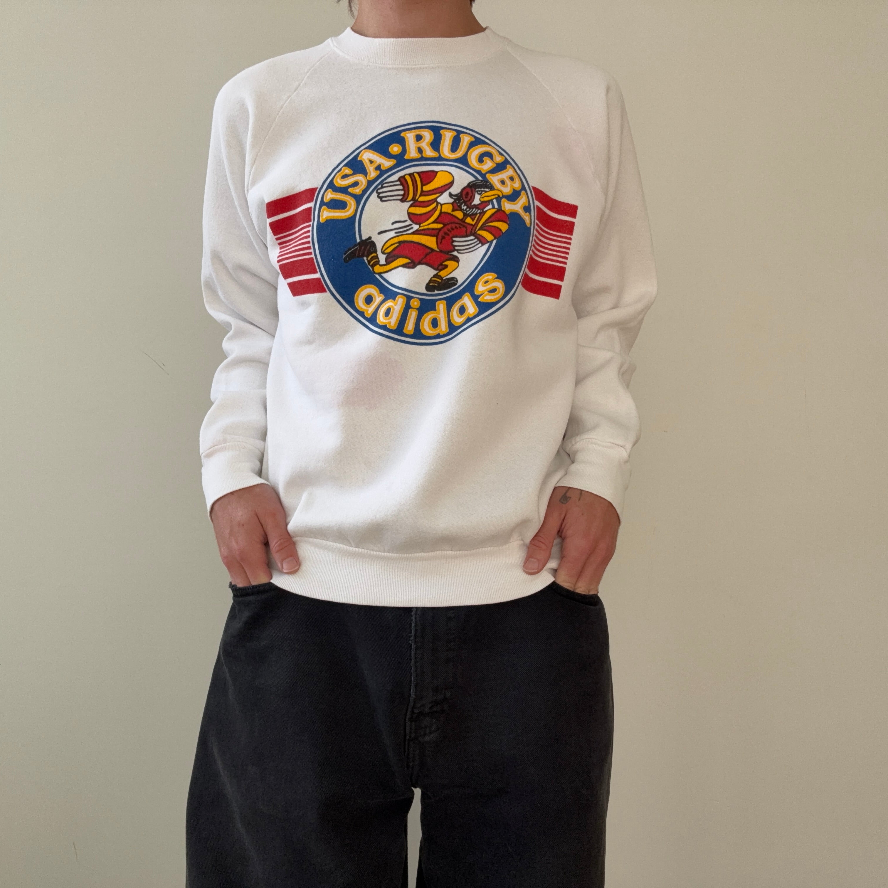 1980s USA Rugby Adidas Sweatshirt