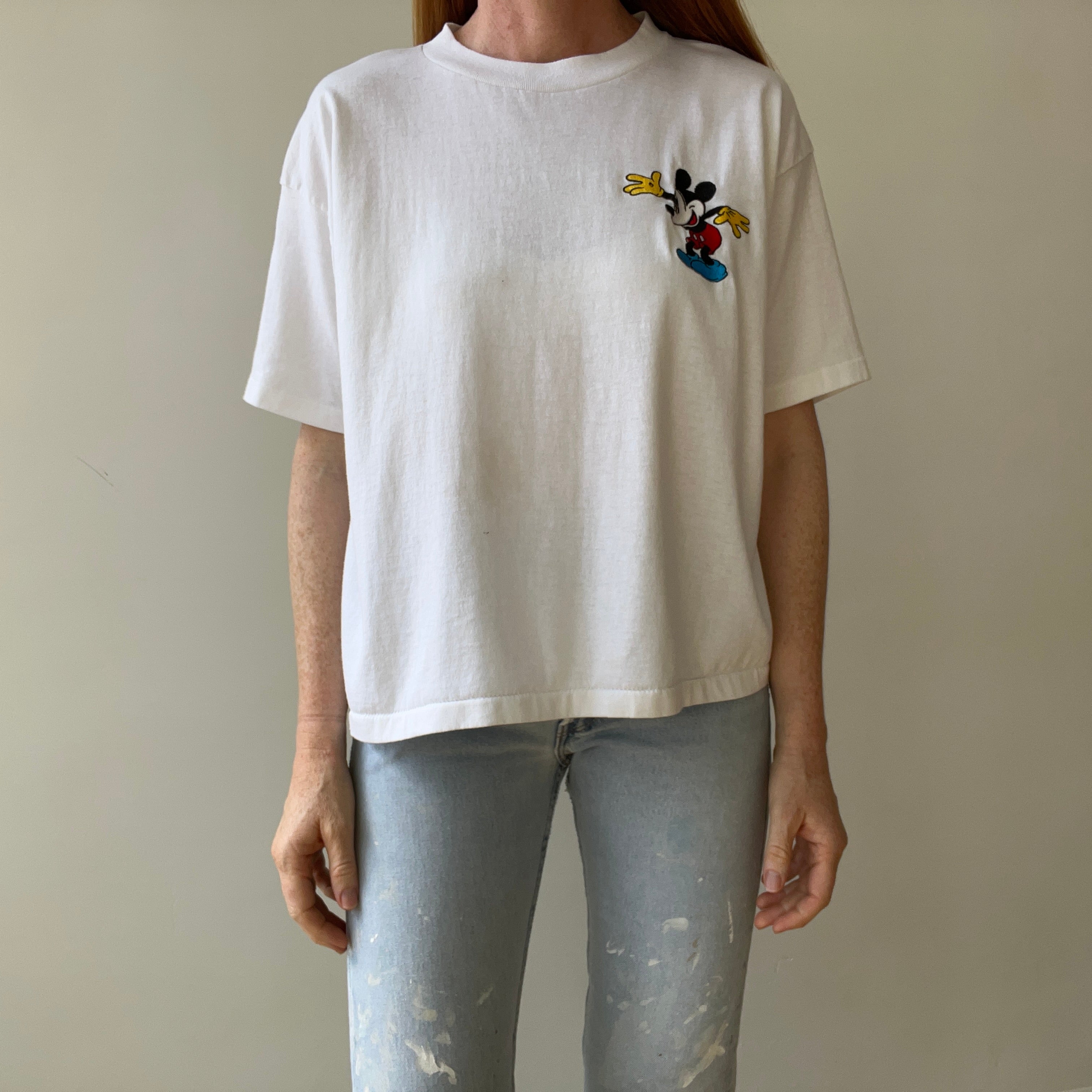 1980s Mickey Mouse Embroidered T-Shirt