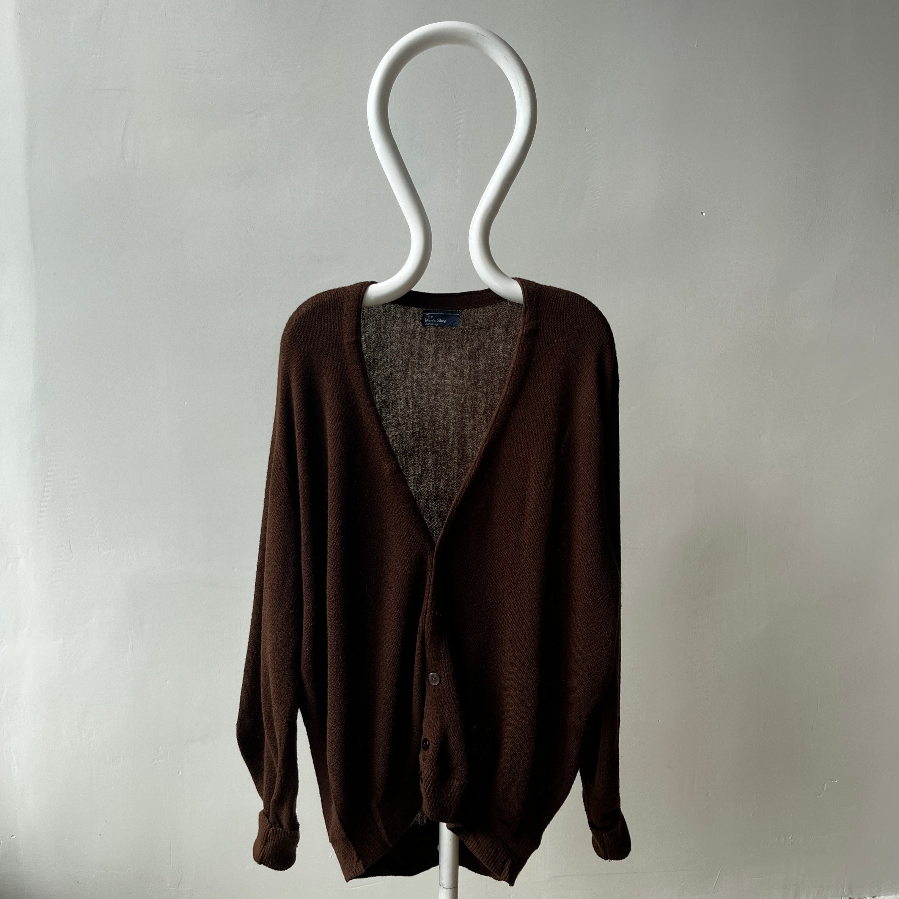 1970/80s Chocolate Brown JC Penny Men's Shop Cardigan