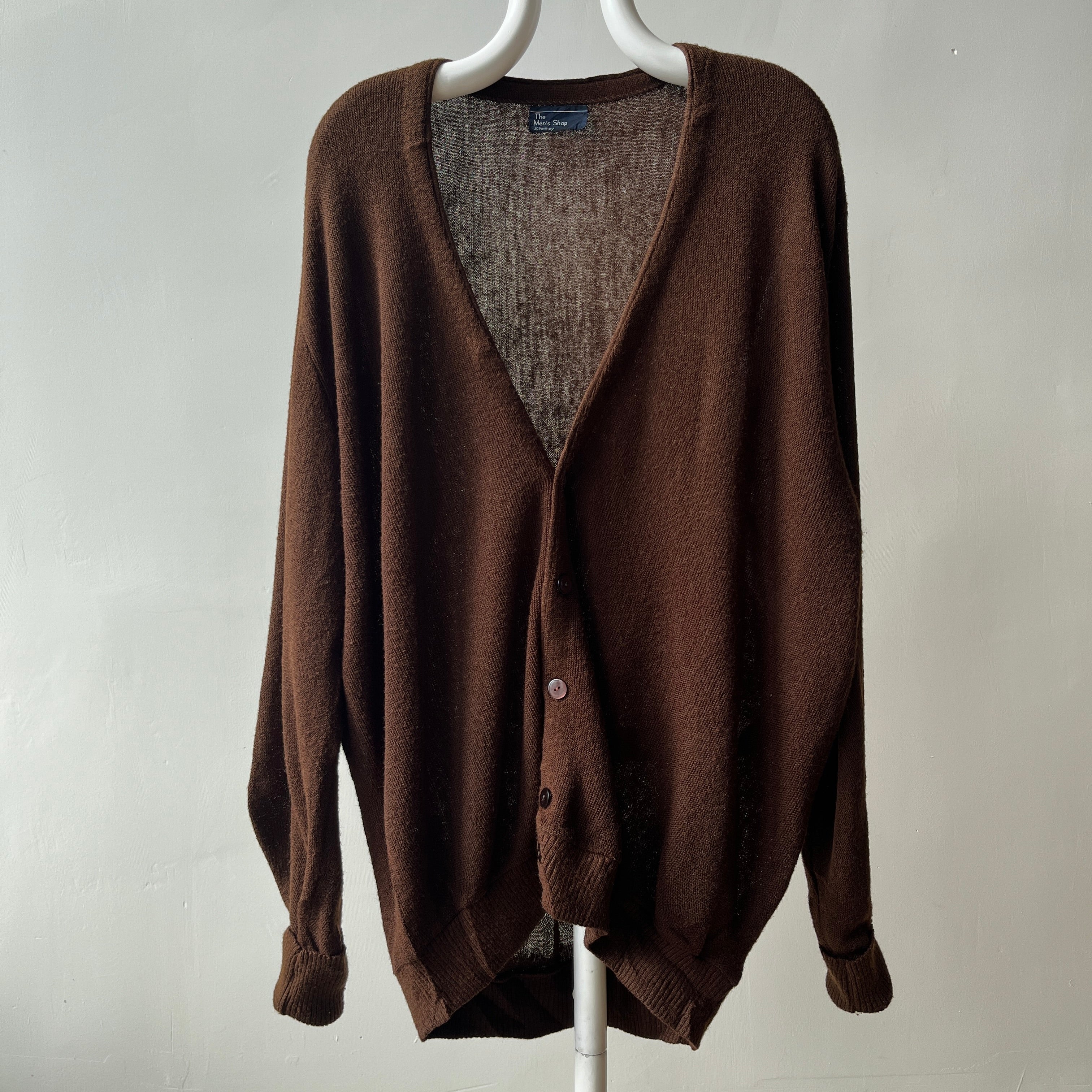 1970/80s Chocolate Brown JC Penny Men's Shop Cardigan