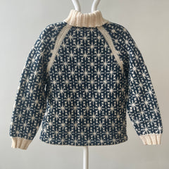 1950s Hand Knit Turtle Neck Sweater - !!!