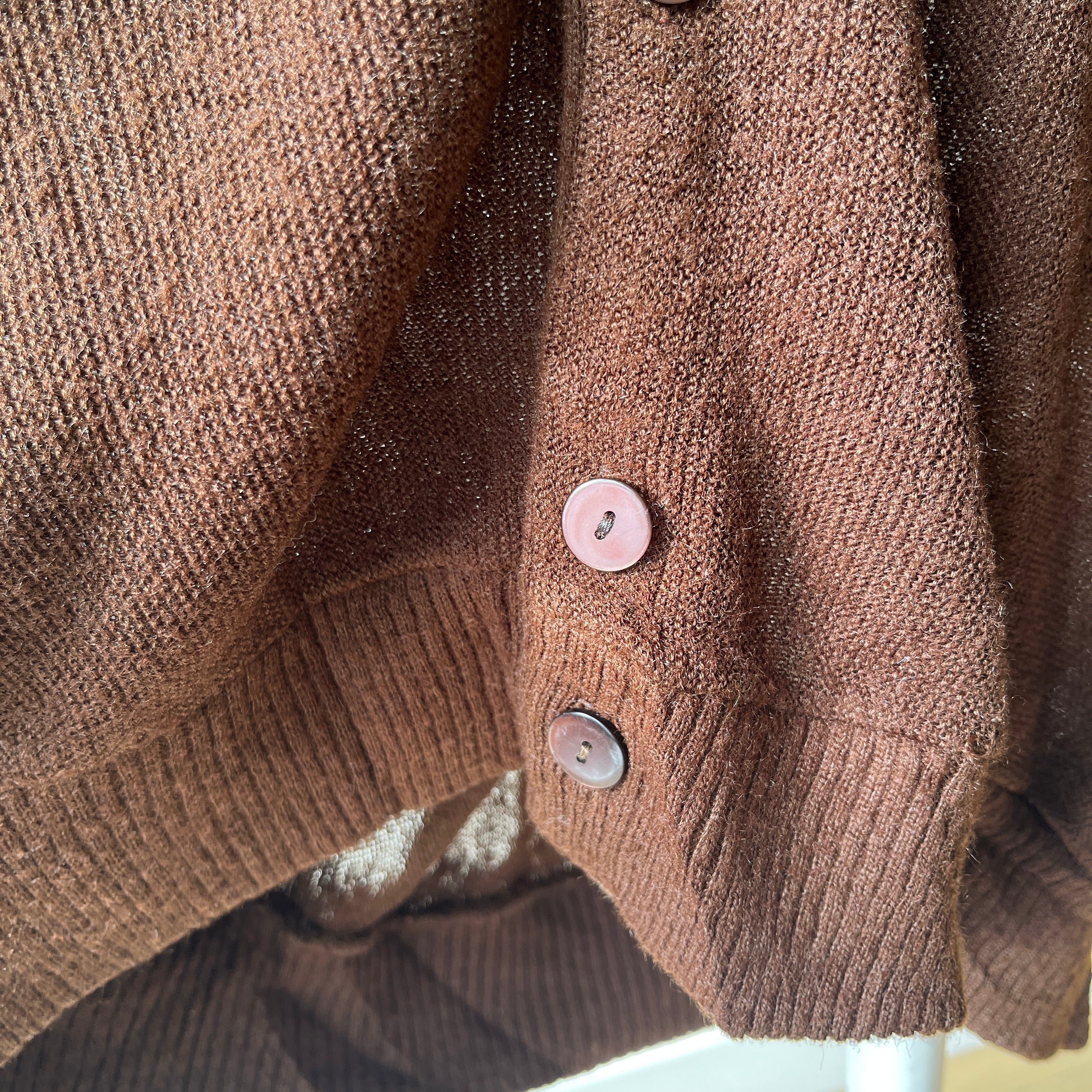 1970/80s Chocolate Brown JC Penny Men's Shop Cardigan