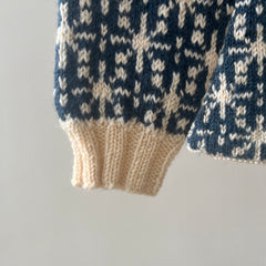 1950s Hand Knit Turtle Neck Sweater - !!!