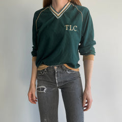 1970s Champion Brand TLC V-Neck Two Tone Sweatshirt