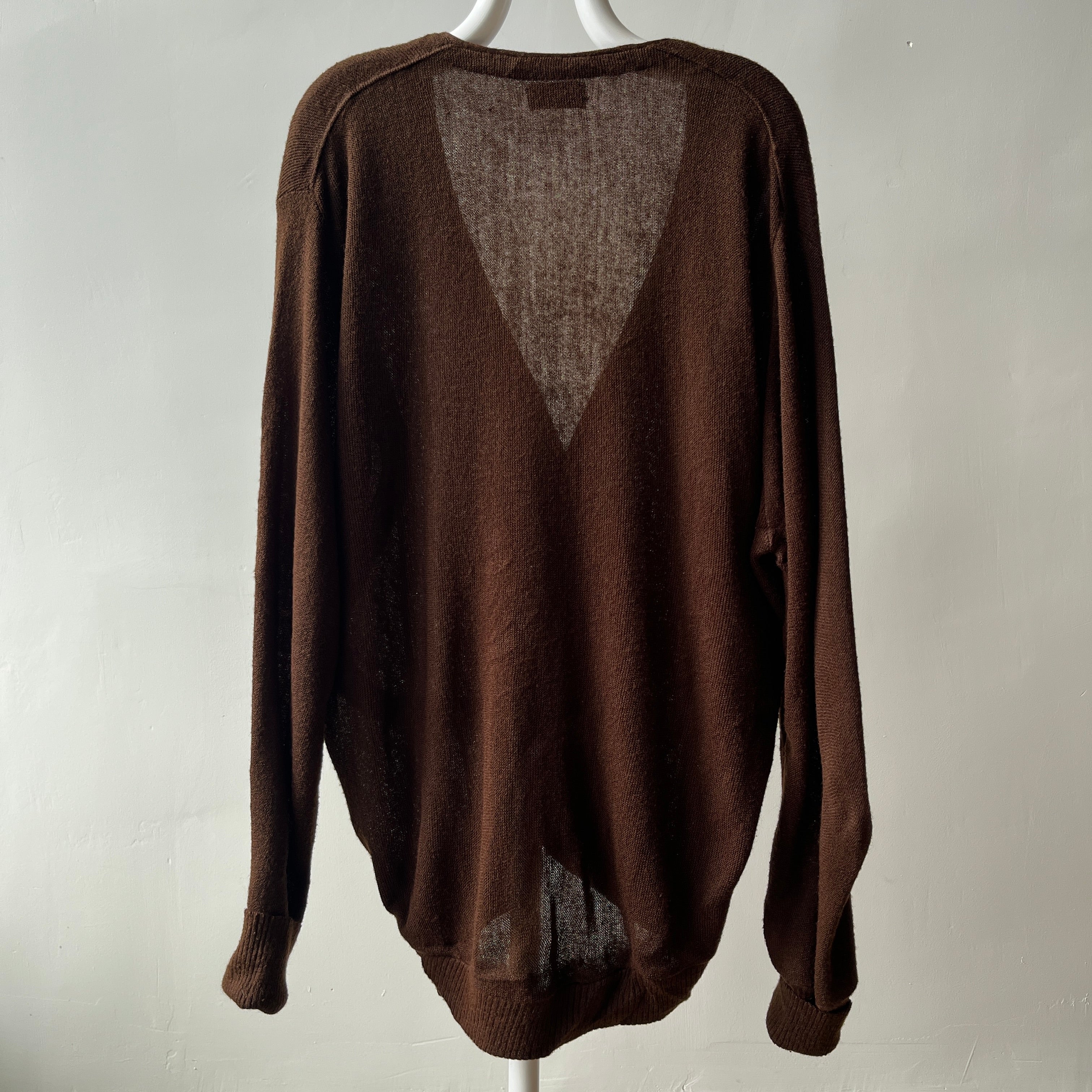 1970/80s Chocolate Brown JC Penny Men's Shop Cardigan