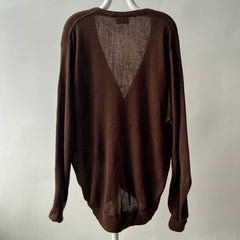 1970/80s Chocolate Brown JC Penny Men's Shop Cardigan