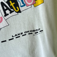1980s Assignment: Vacation 3/4 Sleeve Extra Rad T-Shirt Lake OkoBoji