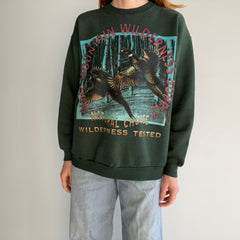 1990s Wolf Mountain Wilderness Supply Beat Up Sweatshirt